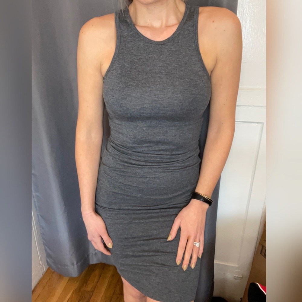 Gray Express bodycon midi dress